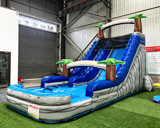 Marble Pattern Inflatable Water Slide