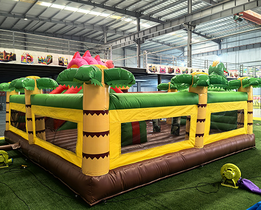 Dinosaur World IP Inflatable Trampoline