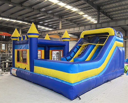 Yellow & Blue Combo Inflatable Water Slide Bounce House