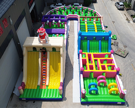 15×30m Inflatable Land Obstacle Course
