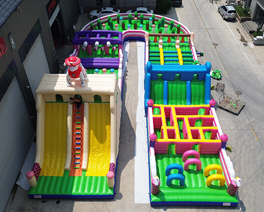 15×30m Inflatable Land Obstacle Course