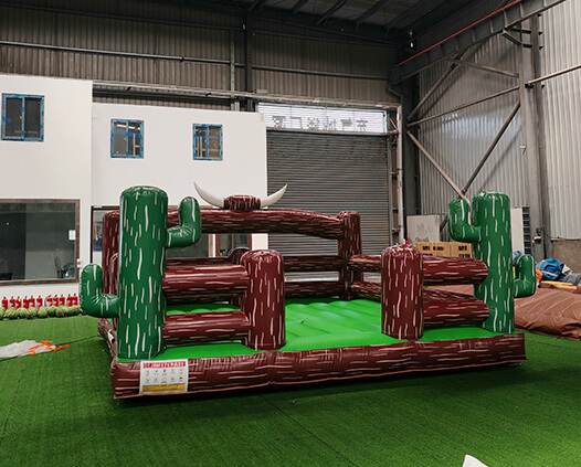 5×5m Cactus Themed Inflatable Mechanical Bull Mat