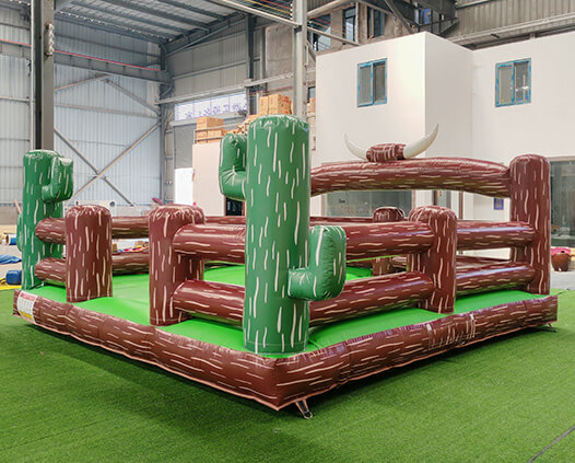 5×5m Cactus Themed Inflatable Mechanical Bull Mat