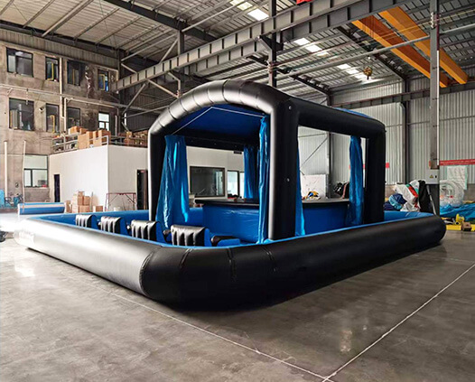 Inflatable Water Bar Sofa With Pull Curtain