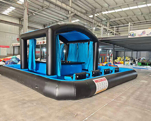 Inflatable Water Bar Sofa With Pull Curtain